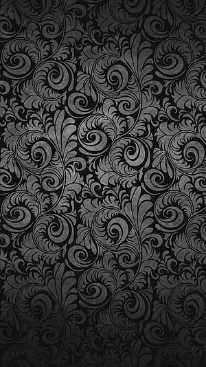 Dark Batik Floral Pattern with Intricate Swirls and Ornamental Motifs HD phone wallpaper