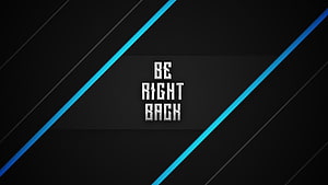 Be Right Back Stream Coming Soon Dark Blue Diagonal Lines Minimalist Design HD wallpaper