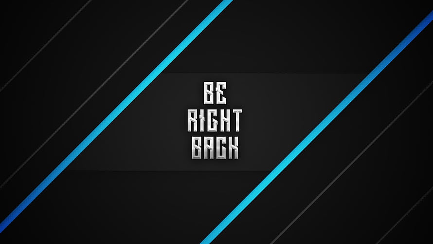 Be Right Back Stream Coming Soon Dark Blue Diagonal Lines Minimalist Design HD wallpaper
