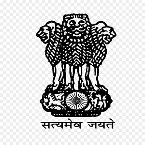 Ashoka Pillar National Emblem of India with Sanskrit Motto in Black and White HD phone wallpaper
