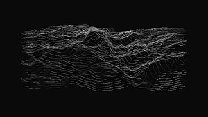 Abstract White Wavy Lines on Black Background Minimalist Digital Art HD wallpaper