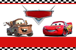 Cars 3 Lightning McQueen and Tow Mater with Piston Cup Trophy HD wallpaper