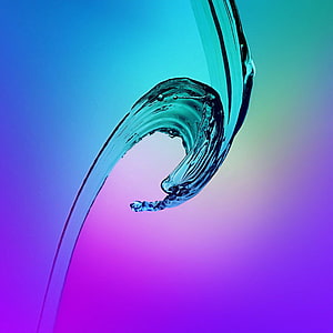 Abstract Water Splash Curl on Vibrant Gradient Background HD phone wallpaper