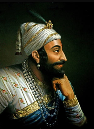 Portrait of Chhatrapati Shivaji Maharaj in Traditional Royal Attire and Turban HD phone wallpaper