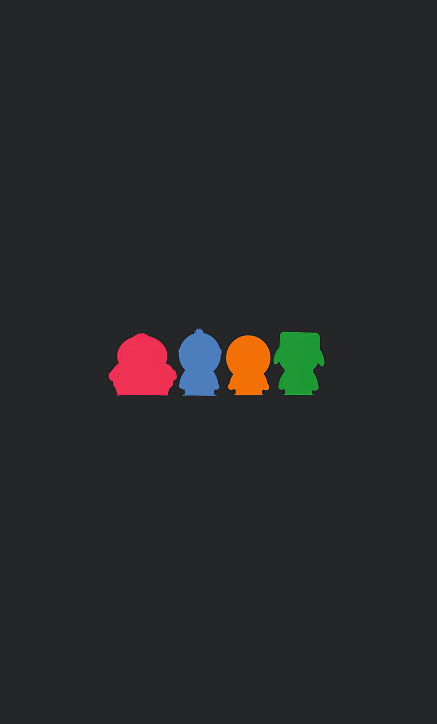 South Park Character Silhouettes Minimalist Dark Background HD phone wallpaper