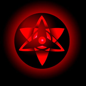 Red Sharingan Anime Symbol Wallpaper HD phone wallpaper
