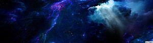 Stunning Deep Space Nebula with Swirling Purple and Blue Cosmic Dust Clouds HD wallpaper