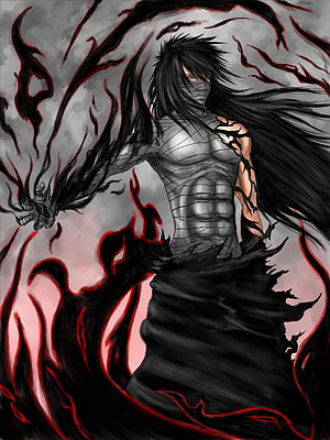 Bleach Ichigo Final Getsuga Tenshou Dark Anime Illustration HD phone wallpaper