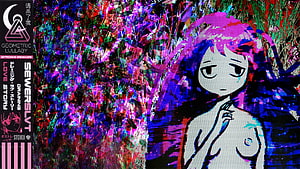 Sewerslvt Draining Love Story Glitch Art Anime Girl Wallpaper HD wallpaper