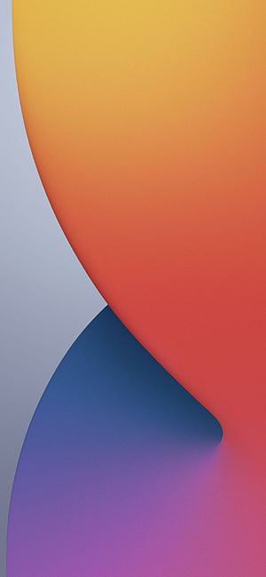 Abstract Gradient Wallpaper With Smooth Curves In Orange, Blue, And Purple HD phone wallpaper