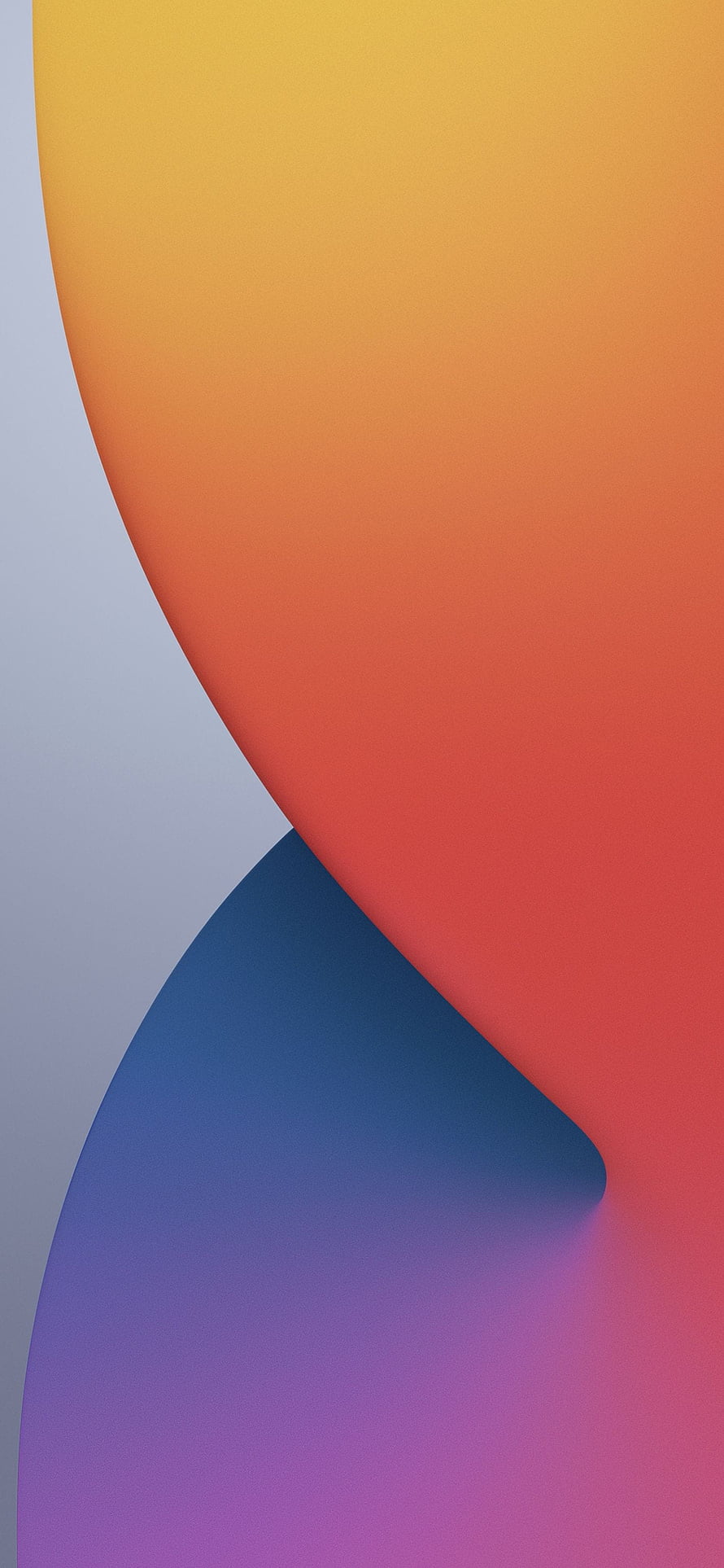Abstract Gradient Wallpaper With Smooth Curves In Orange, Blue, And Purple HD phone wallpaper