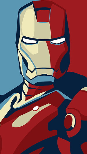 Iron Man Vector Art Portrait, Iron Man Collection, iron man HD phone wallpaper