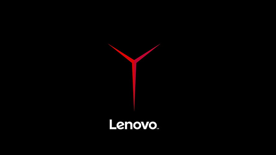 Lenovo Legion Red Y Logo on Black Background Minimalist Branding Design HD wallpaper