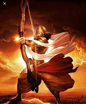 Arjuna the Archer from Mahabharata Drawing Bow with Divine Light HD phone wallpaper