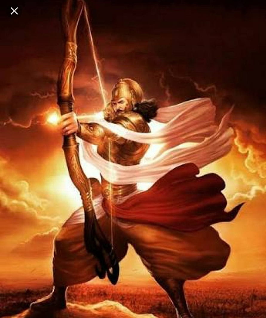 Arjuna the Archer from Mahabharata Drawing Bow with Divine Light HD phone wallpaper