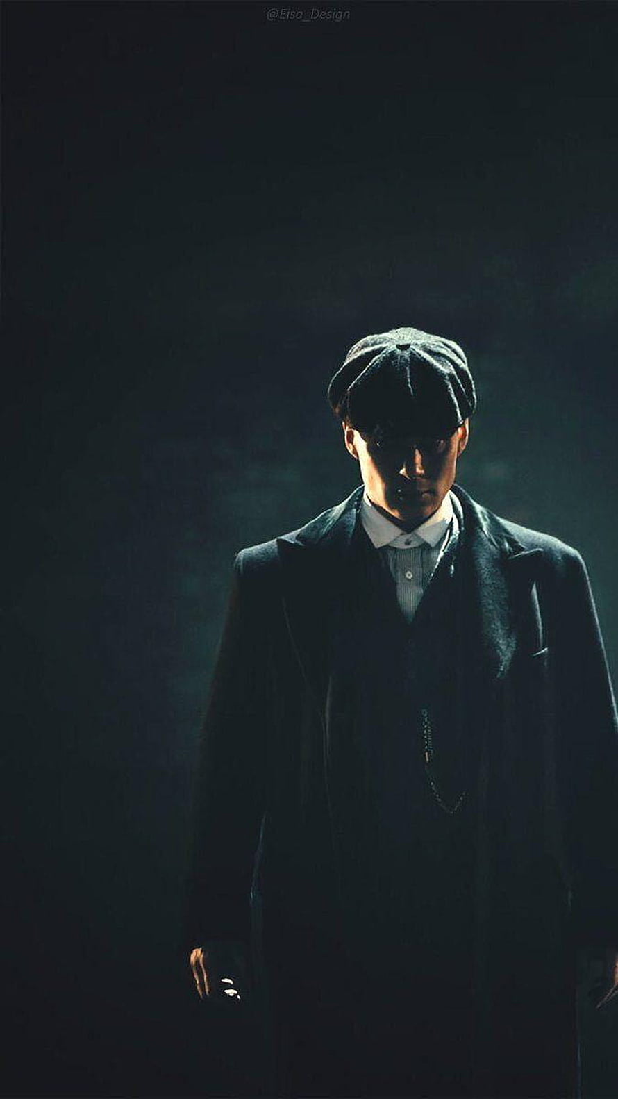 Tommy Shelby from Peaky Blinders in dark coat and flat cap HD phone wallpaper