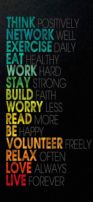 Motivational Typography Poster With Positive Life Advice And Colorful Gradient Text HD phone wallpaper