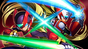 Mega Man Zero and ZX Legacy Anime Style Battle Scene with Energy Swords, Mega Man Zero/ZX Legacy, mega man zx HD wallpaper