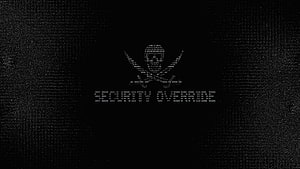 Security Override Skull and Crossbones Digital Glitch Art Wallpaper HD wallpaper