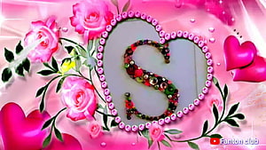 Romantic Pink Rose Heart With Beaded Letter S Initial, S letter, pixiz HD wallpaper