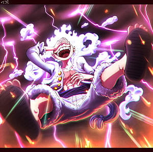 Monkey D. Luffy Gear 5 Sun God Nika Laughing Anime Wallpaper HD wallpaper