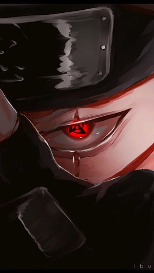Kakashi Sharingan Close-Up Anime Eye Artwork HD phone wallpaper
