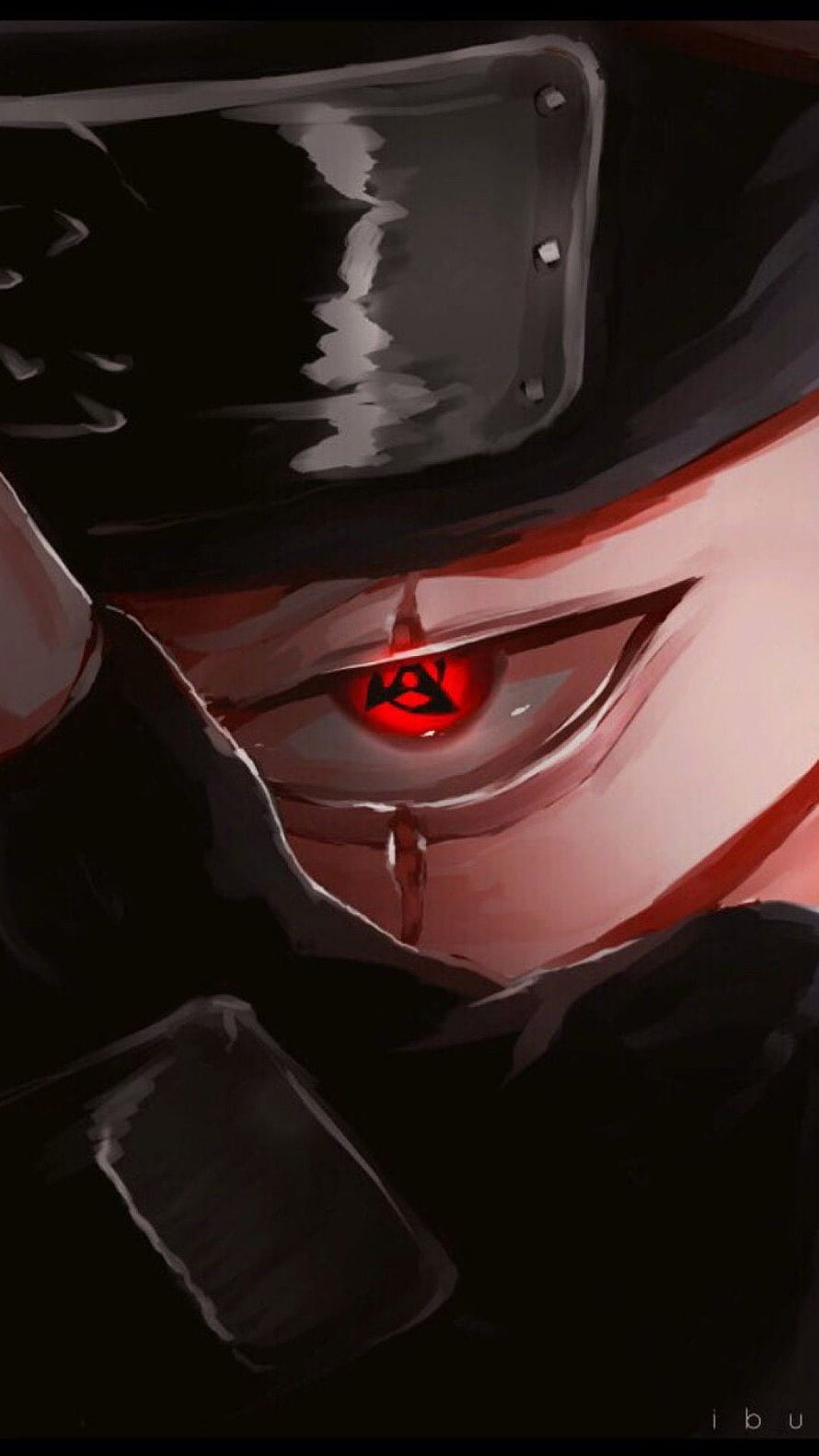 Kakashi Sharingan Close-Up Anime Eye Artwork HD phone wallpaper