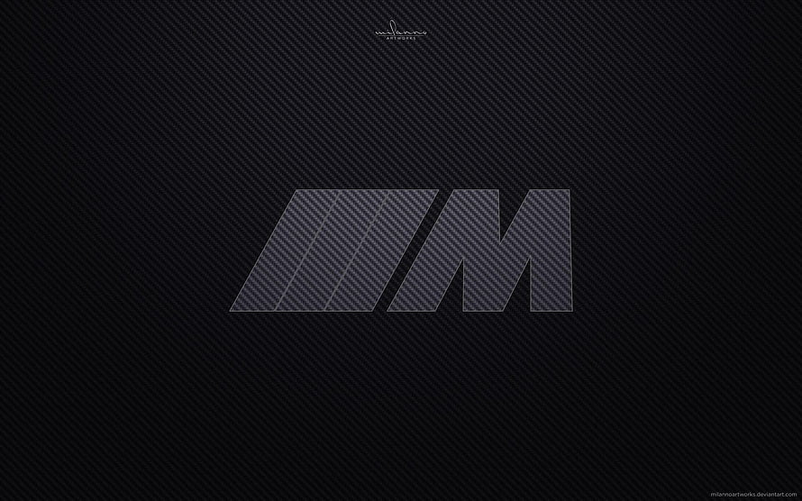 BMW M Carbon Fiber Texture Logo Wallpaper HD wallpaper
