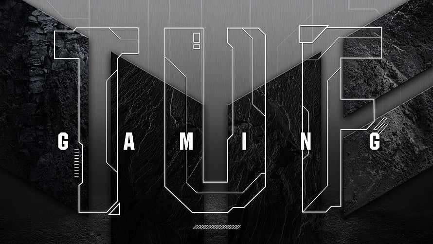 TUF Gaming Logo Wallpaper With Dark Textured Background HD wallpaper