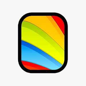 Colorful Apple Watch Face with Vibrant Diagonal Stripes and Rounded Square Design HD phone wallpaper