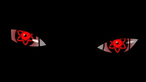 Eternal Mangekyou Sharingan Eyes on Black Background from Naruto Shippuuden HD wallpaper