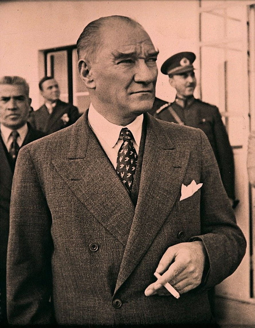 Portrait of Benito Mussolini in a Double-Breasted Suit Holding a Cigarette HD phone wallpaper