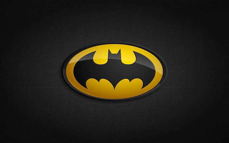 Glossy Batman Emblem on Dark Textured Surface, batman computer backgrounds, #Batman HD wallpaper