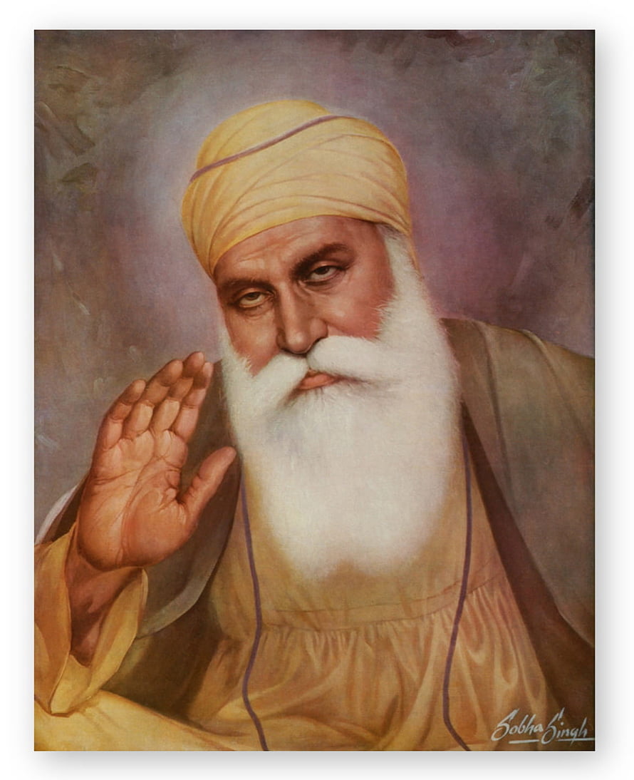 Guru Nanak Dev Ji Portrait Painting by Sobha Singh HD phone wallpaper