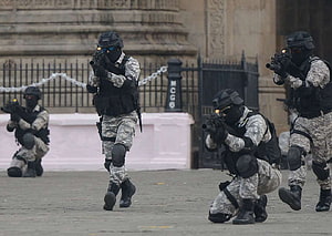 Indian Special Forces Commandos in Tactical Gear During Urban Training Exercise HD wallpaper