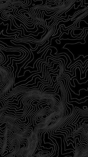Abstract Black And White Topographic Contour Line Map Pattern Wallpaper HD phone wallpaper