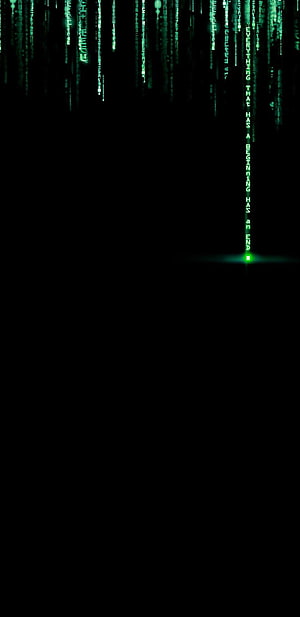 Green Digital Matrix Code Rain on Black Background HD phone wallpaper