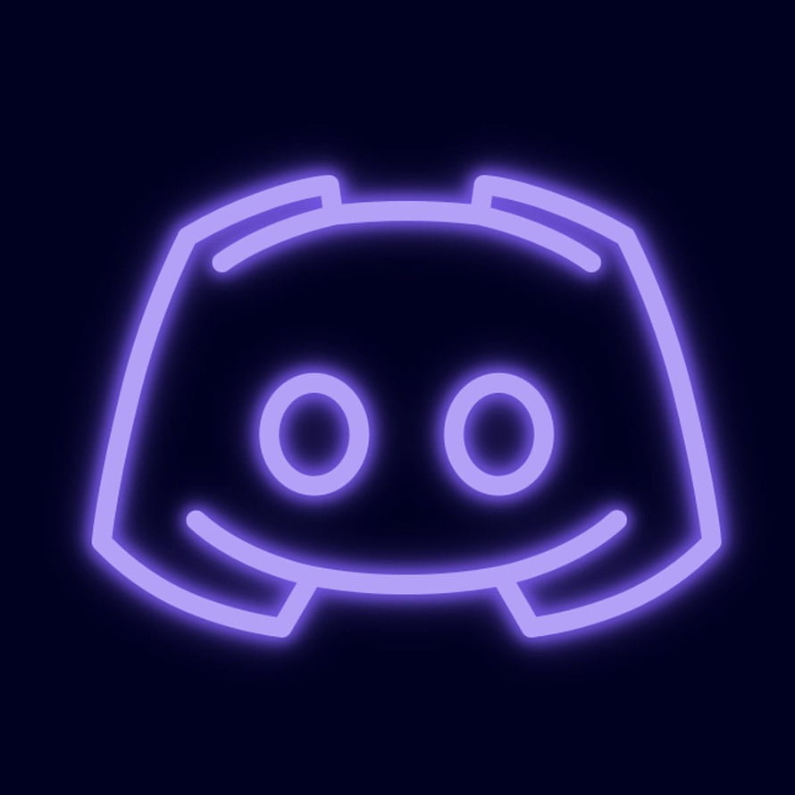 Glowing Purple Discord Logo Neon Sign on Dark Background HD phone wallpaper
