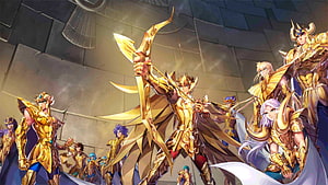 Saint Seiya Gold Saints Assembling in Grand Temple Hall HD wallpaper