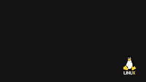 Minimalist Linux Tux Penguin Logo on Dark Black Background HD wallpaper