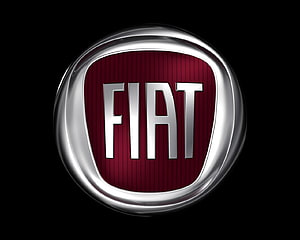 Fiat Car Logo Emblem on Black Background HD wallpaper