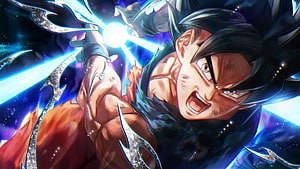 Dragon Ball Super Goku Ultra Instinct Mastered Blue Energy Attack Anime Wallpaper HD wallpaper