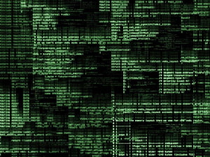 Green Matrix Style Computer Code Background for Developers HD wallpaper