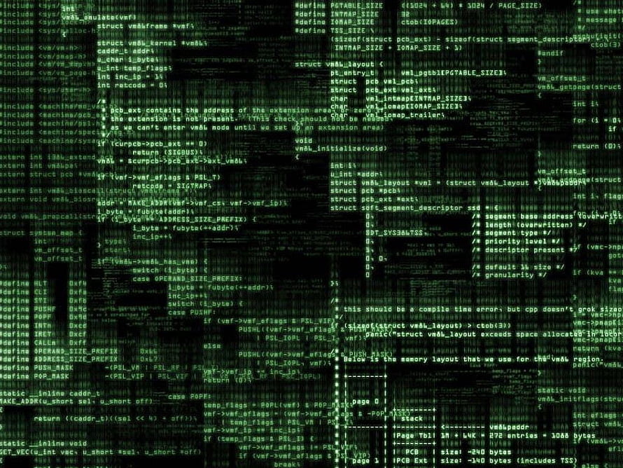 Green Matrix Style Computer Code Background for Developers HD wallpaper