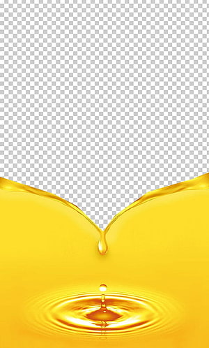 Golden Cooking Oil Droplet Splash with Ripples on Transparent Background HD phone wallpaper