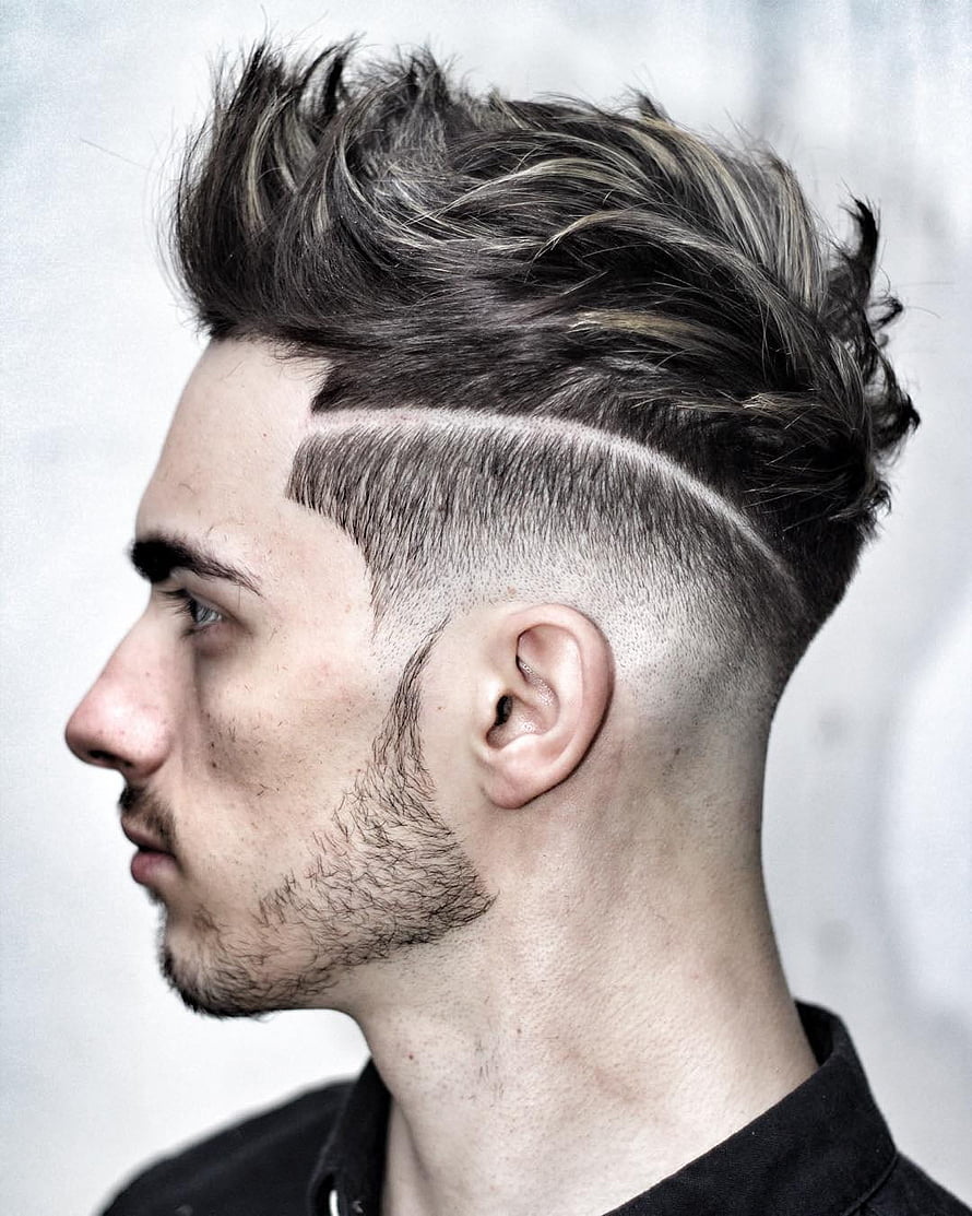 Modern Men's Undercut Hairstyle With Sharp Hair Design And Textured Quiff HD phone wallpaper