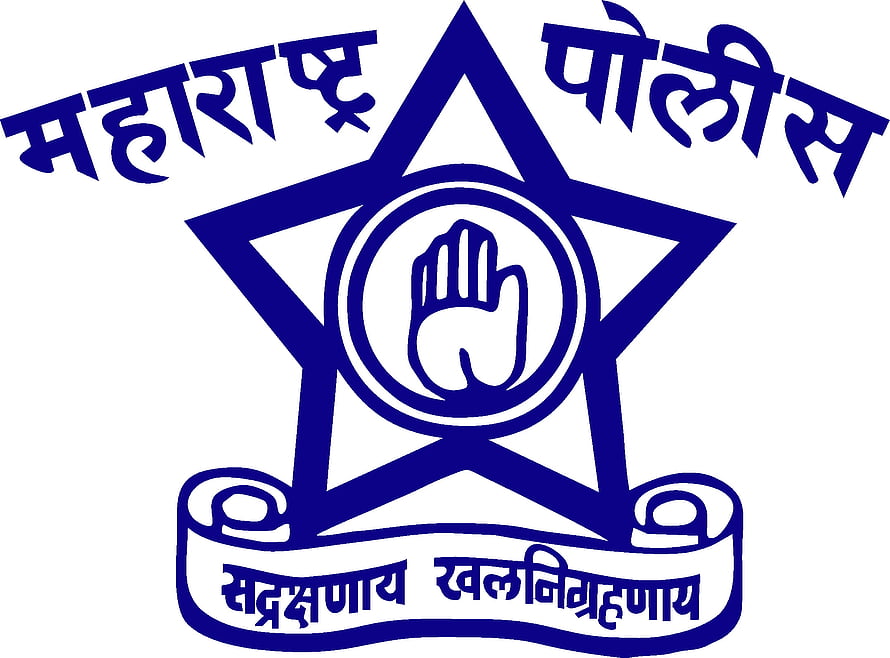 Maharashtra Police Official Emblem Logo with Star and Hand Symbol HD wallpaper