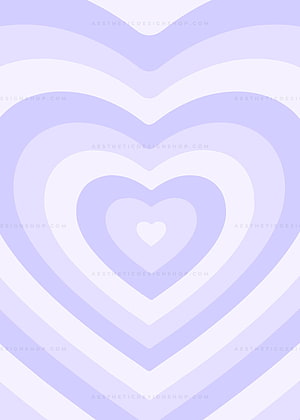 Soft Lavender and White Concentric Heart Pattern Aesthetic Background HD phone wallpaper