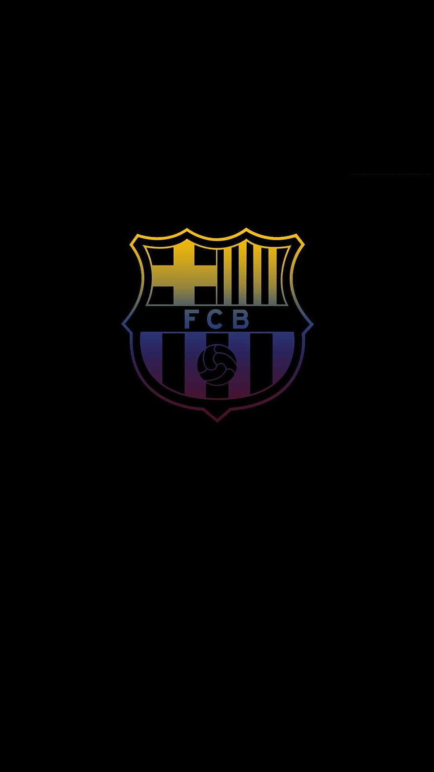 FC Barcelona FCB Crest Logo on Black Background HD phone wallpaper