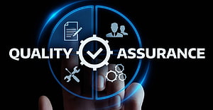 Quality Assurance Concept With Hand Touching Digital Interface Icons HD wallpaper
